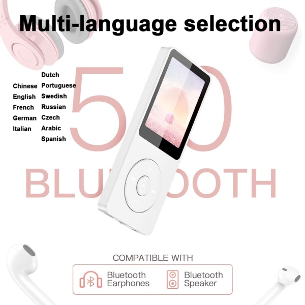 Kort MP4-spiller Mini MP3 Student Walkman 8G Maskinlagring eBoo