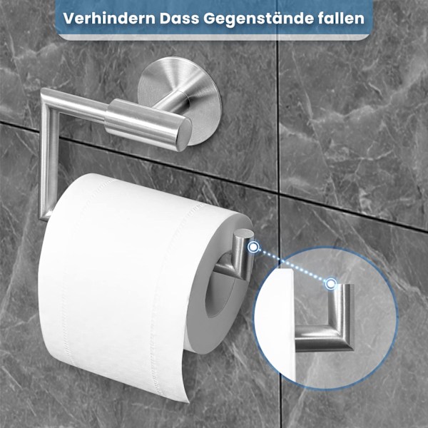 Modern Toalettpappershållare, Borstad Nickel Toalettpappershållare med 180 Graders Rotationsfunktion för Flexibel Installation, Robust SUS 304 Rostfritt Stål Vägg