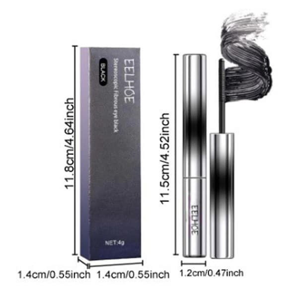 3D Langvarig Mascara for Kvinner Smussfri Vanntett Mascara for Daglig Sminkebruk A