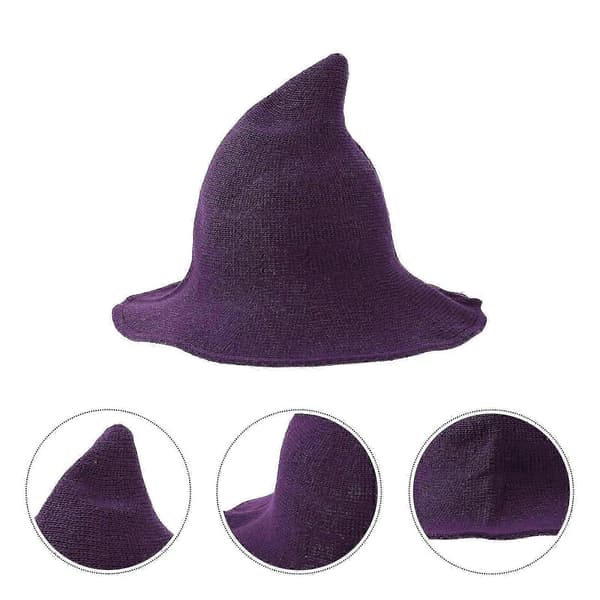 Halloween Udendørs Dekoration Lilla Bærbar Heksehat A