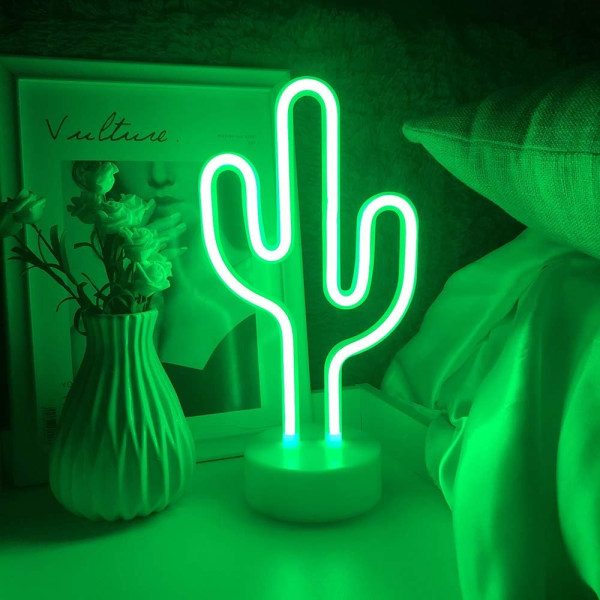 Kaktus LED-lys Neonskilt Kaktus Neon Barn Nattlys med