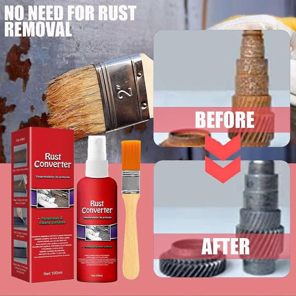 Chassis Rust Converter Rust Inhibitor Rust Remover Derusting Spray Bilvedligeholdelsesrens 100ML A
