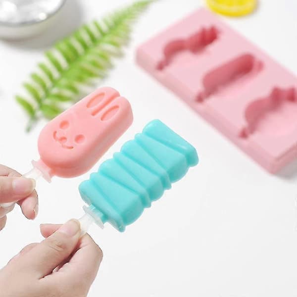 Isform, non-stick, nem at rengøre, silikone, sommerisbakkeform til børn A