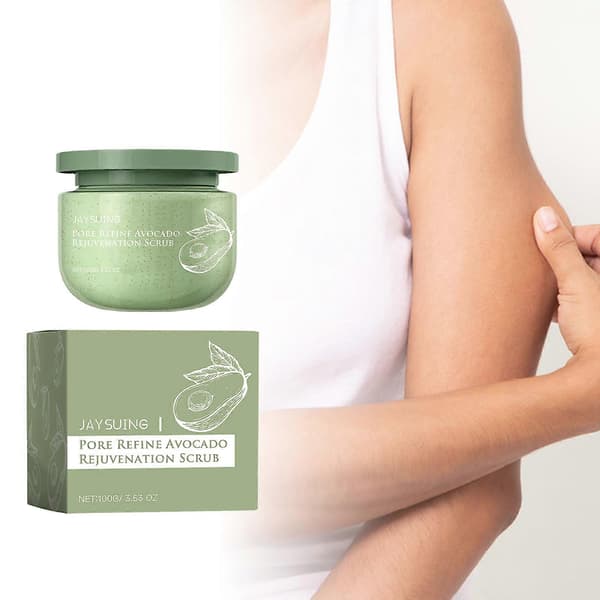 2 stk. Jaysuing Avocado Ice Cream Scrub Fuld Kropsrens Eksfolierende Død Hud Blød Kropsscrub A