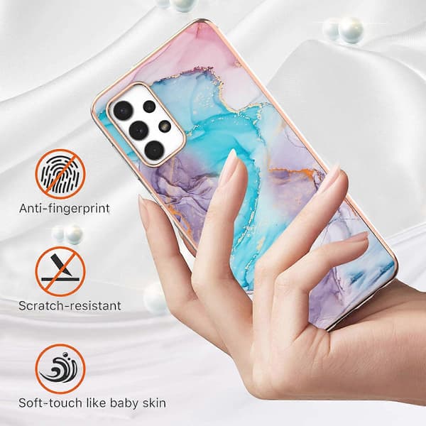För Samsung Galaxy A13 4G Galvanisering IMD TPU-telefonfodral