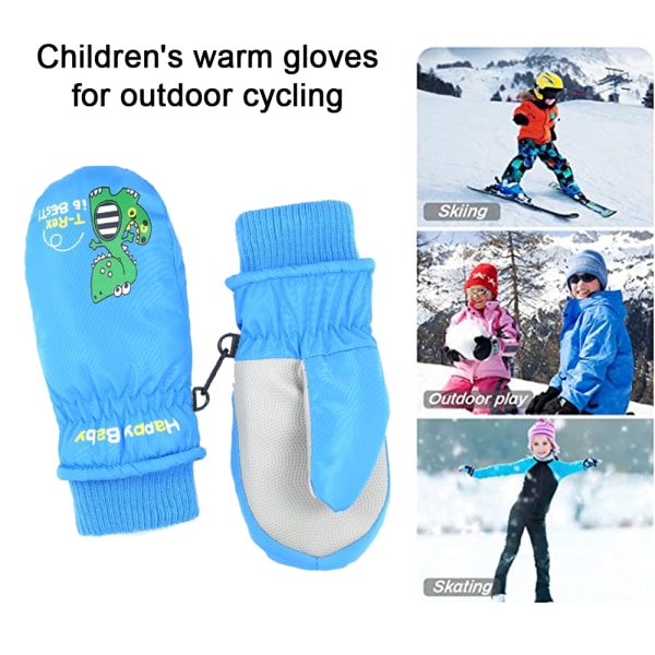 Toddler Talvi Rukkaset Vedenpitävä Boy Ski Käsineet Lämmin Fleece