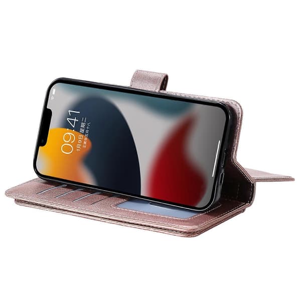 KT Multi-functional Series-1 för iPhone 14 Plus 6,7 tum PU-läder Plånboksfodral Stativ Fullt Skydd