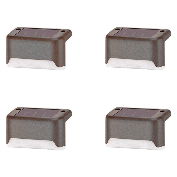 4 st solcellsbelysning för däck LED-stegbelysning för trappor, terrasser,