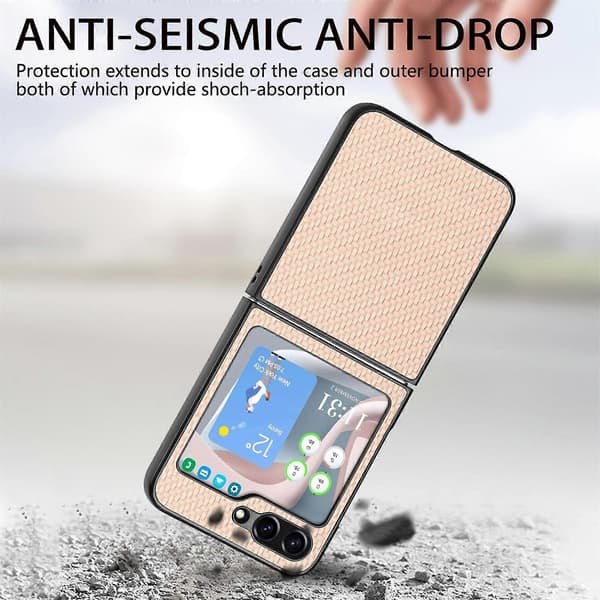 Karbonfiber sammenleggbart telefondeksel til Samsung Galaxy Z Flip5