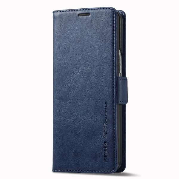 För Samsung Galaxy Z Fold4 5G LC.IMEEKE RFID Stöldskydd Läder Telefonfodral Blå