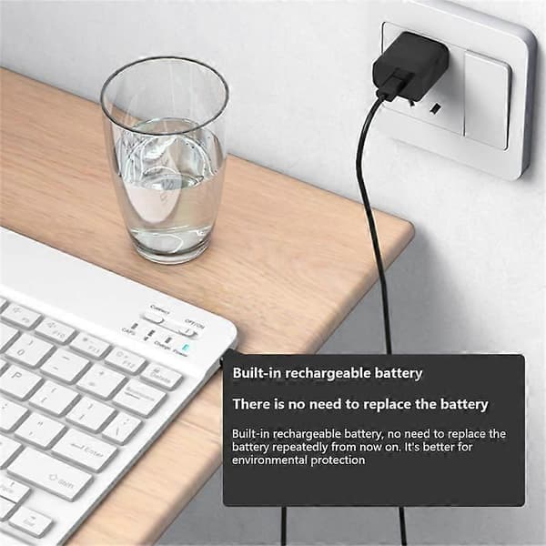 RYRA Genopladeligt Baggrundsbelyst Bluetooth-tastatur til Bærbar PC Telefon Windows Macbook