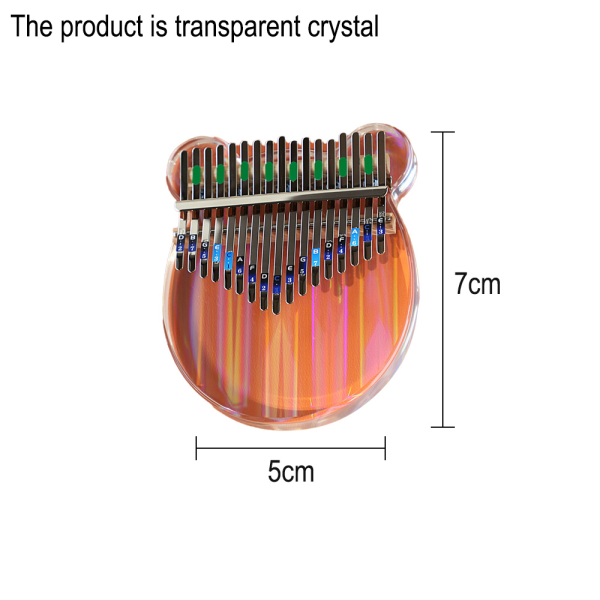 Kalimba Peukalopiano Eva-suojakotelolla, läpinäkyvä