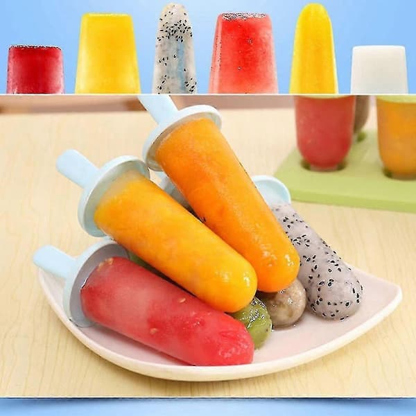 6 stk ispinneformer Popsicle silikon DIY isbarform A