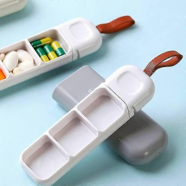 2st Bärbar Pillerask, Mini Liten Bärbar Medicin Piller Förpackningsask A