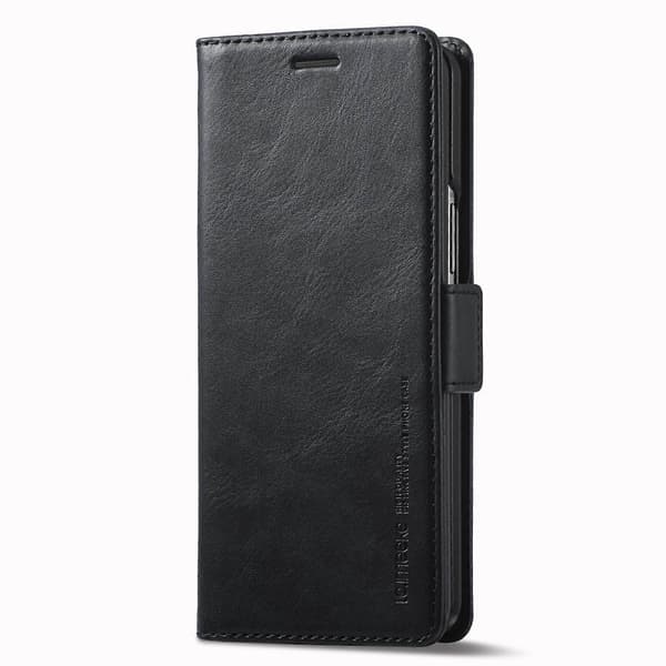 För Samsung Galaxy Z Fold4 5G LC.IMEEKE RFID Stöldskydd Läder Telefonfodral Svart