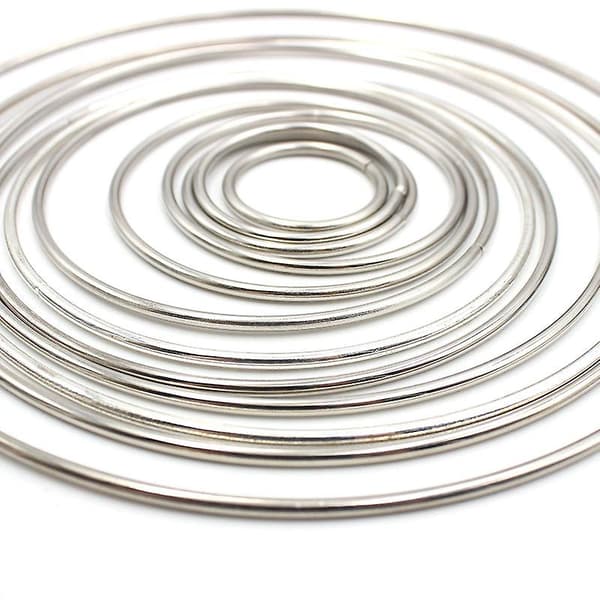 10 stk/sæt Metal Makrame Bøjleringe til Drømmefangere og DIY Håndværk A