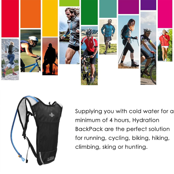 Ryggsäck för backpacking, vandring, löpning, cykling och klättring