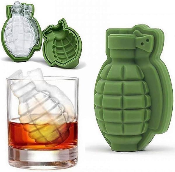 4 x Silikonisbitsformar Granatäppleform 3D Isbitsform Kakformar Silikonisformar för Whisky Scotch Cocktails Kaffe Fruktjuice och A