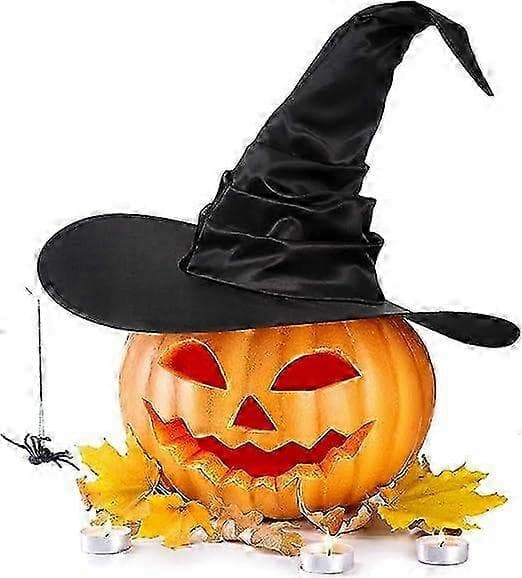 Halloween Heksehat Kostume Stor Rynket Heksehat Festtilbehør til Halloween A