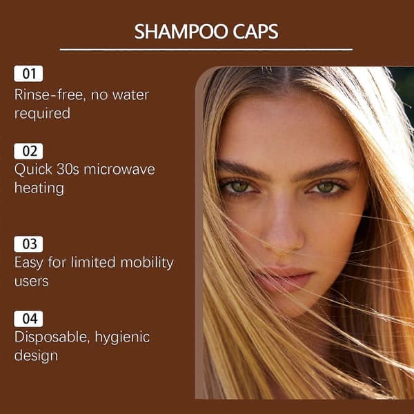 TORVIKX No Rinse Shampoo Cap Hellävarainen kuivashampoopipo matkustaville vuodepotilaille A