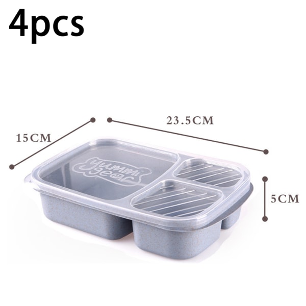 Compartment Meal Prep Container Lunch Box for Kids， Plastic