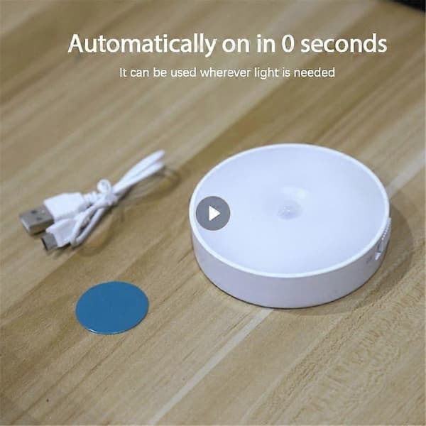 Sensor Nattlampa LED med USB-laddningslampa för sovrum kök badrum skåp