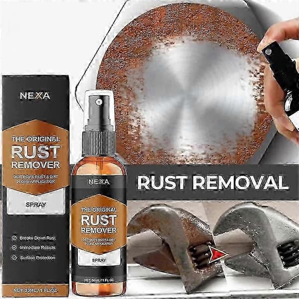 NEXA Rustfjerner Spray Hurtigvirkende Multi-Overflade Rengøringsmiddel | Fjerner Rust, 50mL (1 stk) A