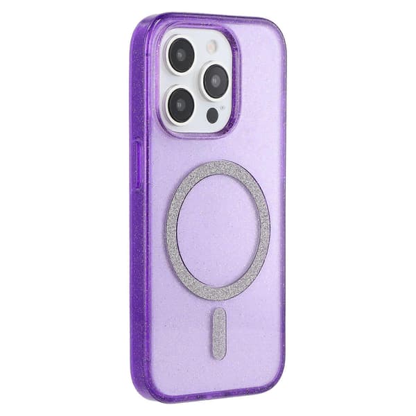 Fodral för iPhone 14 Pro kompatibelt med MagSafe 2,0 mm PC + TPU Glitter Mobilskal