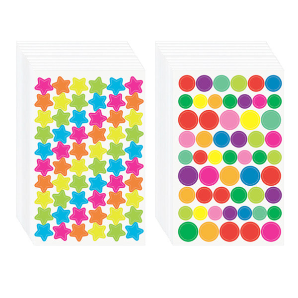 100 ark klistermärken Färgglada självhäftande klistermärken för barn