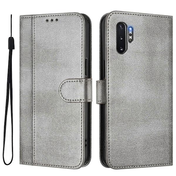 Linjeskarvspänne Retro Läderfodral för telefon (för Samsung Galaxy Note10+)