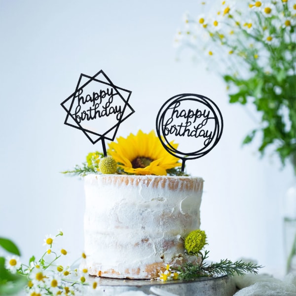 20 kappaletta Happy Birthday -kakunpäälliset koristeet