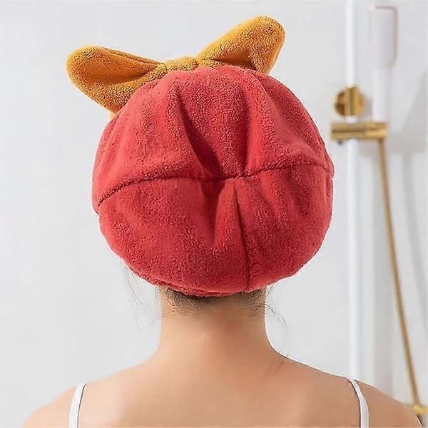 Mikrofiber Hårhåndklæde Wrap til Kvinder, Super Absorberende Hurtigtørrende Håndklæde, Gult Hurtigtørrende Stof A