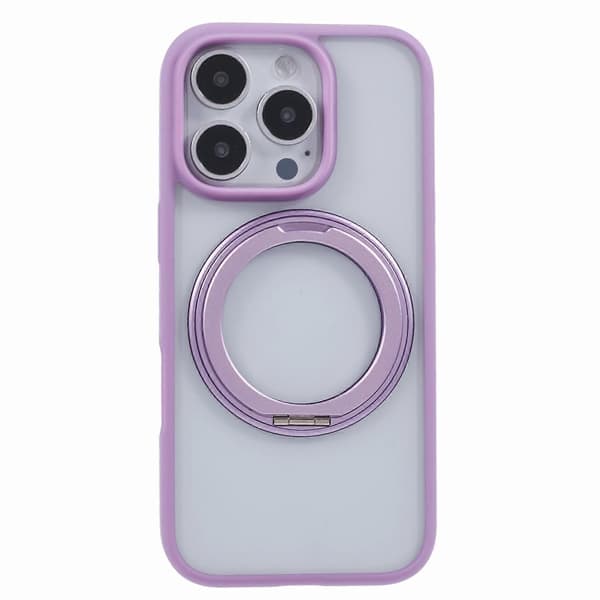 Til iPhone 16 Pro-deksel PC+TPU telefondeksel Roterende ringholder støtte