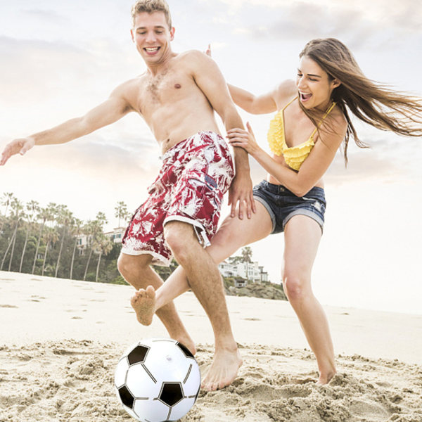 10 stk. oppustelig fodbold dekoration strand flydebold