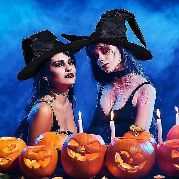 Halloween Kvinders Heksehat til Halloween Kostumefest Karnevalsdekoration A