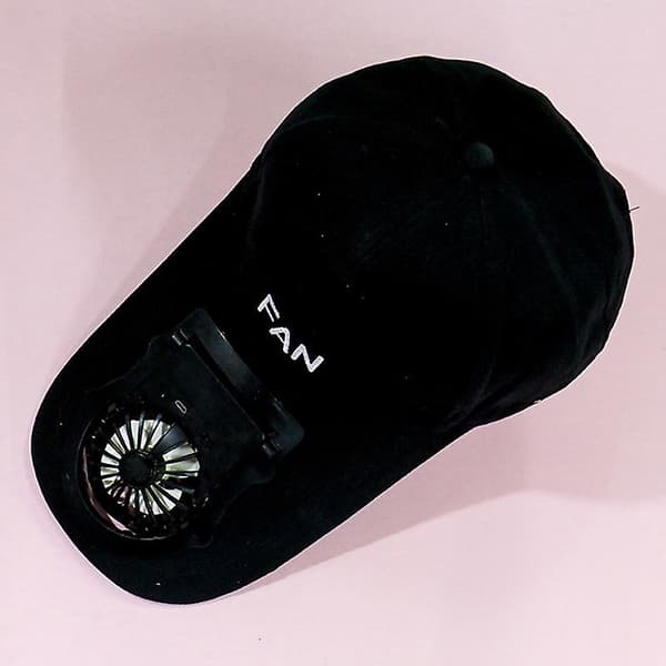 USB-ladehette med vifte Nyhet Baseball Golfhatt Topplue Solhatt på luefronten A