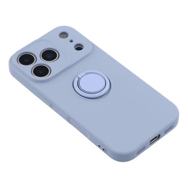Til iPhone 17 Pro Max silikonecover med remringstativ telefoncover (lilla, lilla)