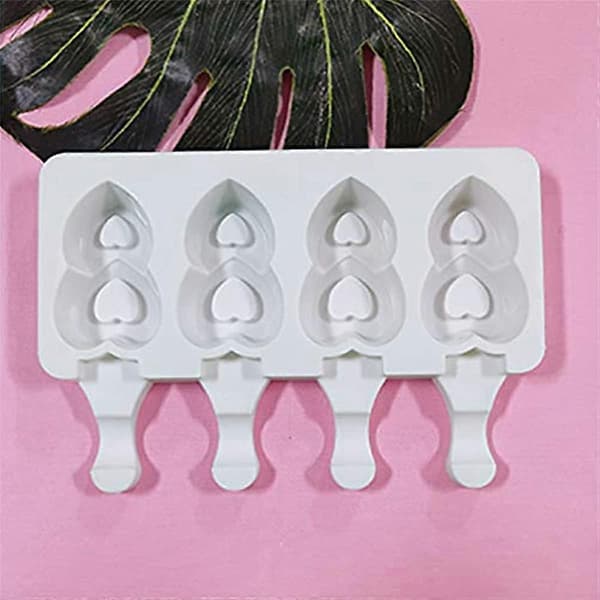 Ispinneformer Sett med 2 Silikon Ispinneformer Hjemmelaget Isform med Trepinner for DIY Is A