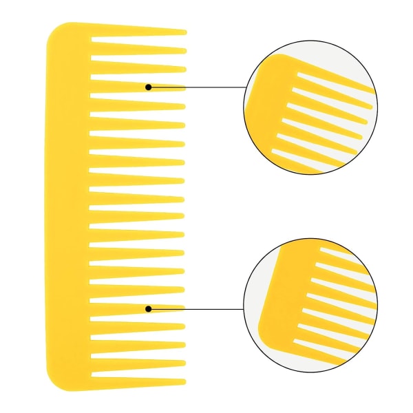 Bredtannet kam for krøllete hår: 3 stk bredtannet kam for krøllete hår