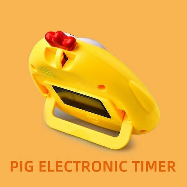 Rolig timer Kreativ-Söt djurmekanisk timer Kök Matlagning Barn-Studie-Hem Timer Nyårsgåva till barn (gul)