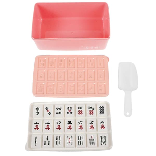Mahjong isform opbevaringsboks til isterningfremstilling 1 sæt praktisk bakke A