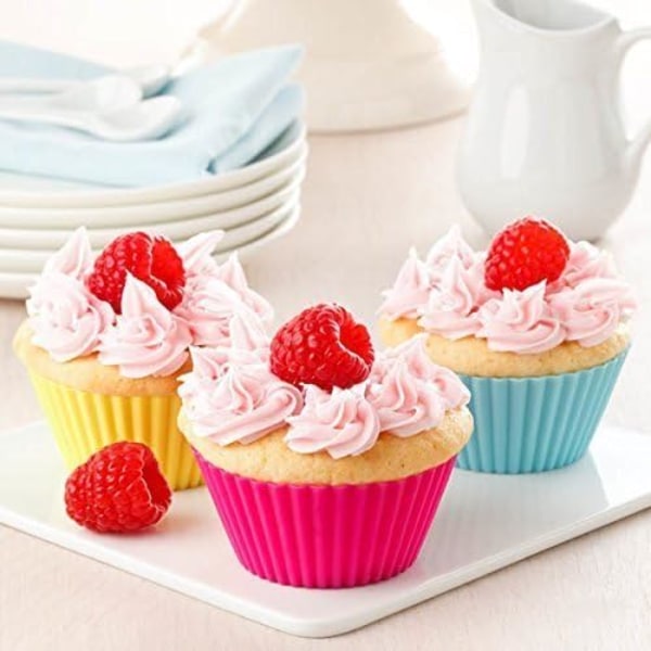 Silikone Cupcake Muffin Bagebægre Liners 36 Pack Genanvendelige