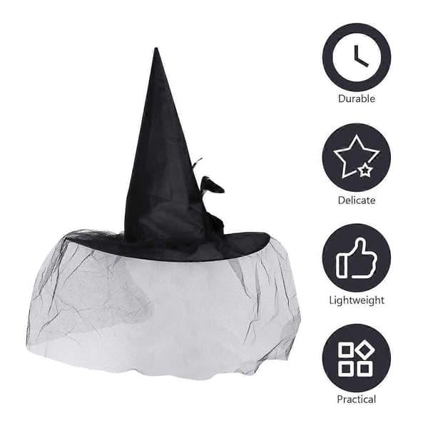 Halloween Heksehat Festlig Partyhat til Halloween Brug 1 stk A