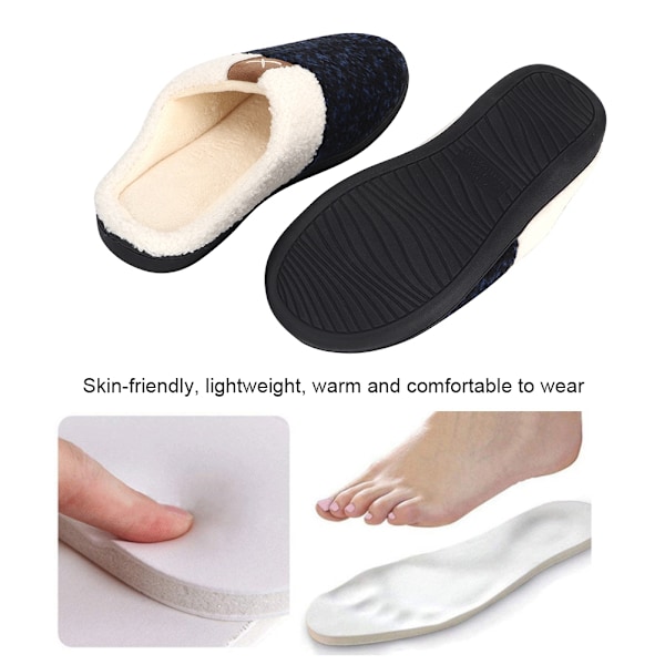 Home Hotel Women Men Winter Soft Warm Floor Indoor Anti-slip Shoes Slippers40-41