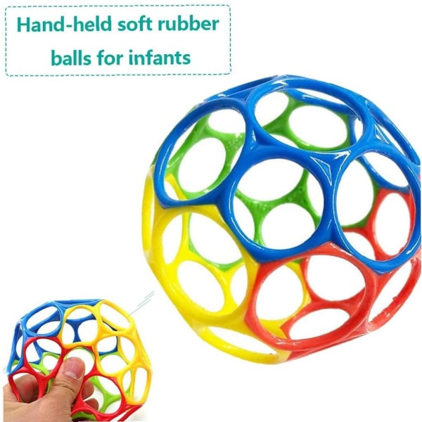 Baby Toy Grab Ball Classic - Fleksibel og enkel å gripe design,