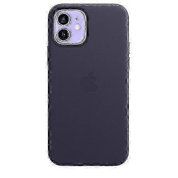 Läderfodral för iPhone 12/12 Pro Läderfodral med Magsafe (Mörklila)