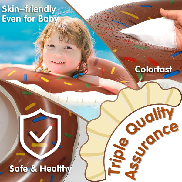 Donut pool floats för vuxna och barn, sommar uppblåsbar donut