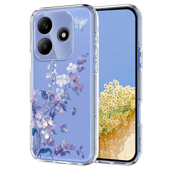 Blommönster Målat TPU-telefonfodral för Redmi Note 14 4G 164.84mm