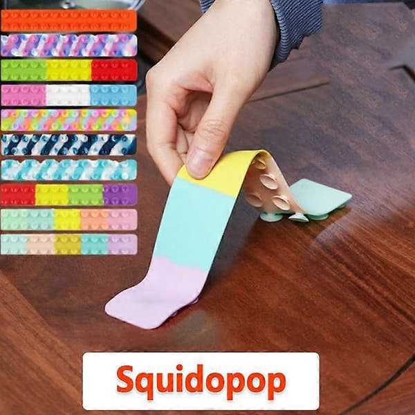 Squidopops Fidget Leker Silikon Sugekopp Leketøy Fidget Lindrer Sensorisk Klemmelek
