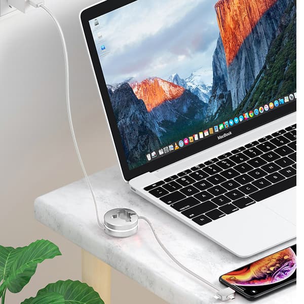 Monilatauskaapeli, 3-in-1 sisäänvedettävä USB-kaapeli puhelintelineellä, datakaapeli pikalatauskaapeli IP, Micro USB, Type-C latauskaapeli